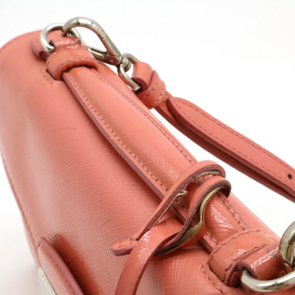 PRADA Pink Leather Saffiano Pochette Shoulder Bag - Picture 7 of 10